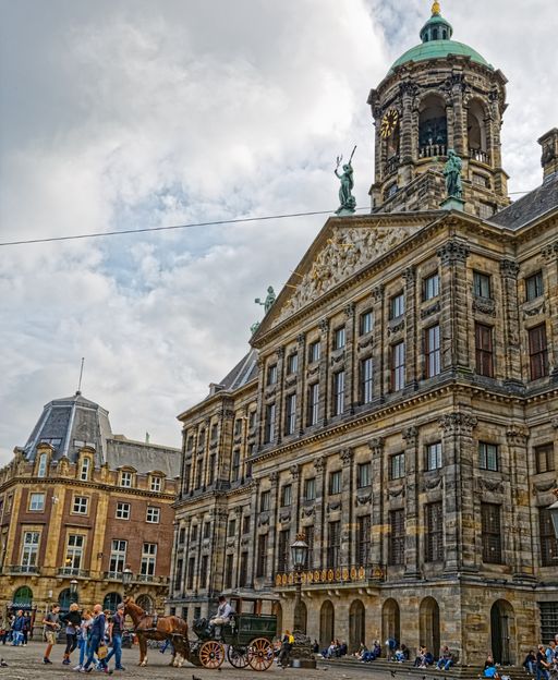 The Royal Palace on Amsterdam’s Dam Square, where King’s Day celebrations centre every 27th April
