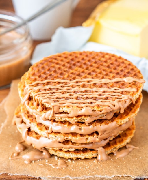A delicious Dutch stroopwafel, one of the most iconic foods of the Netherlands