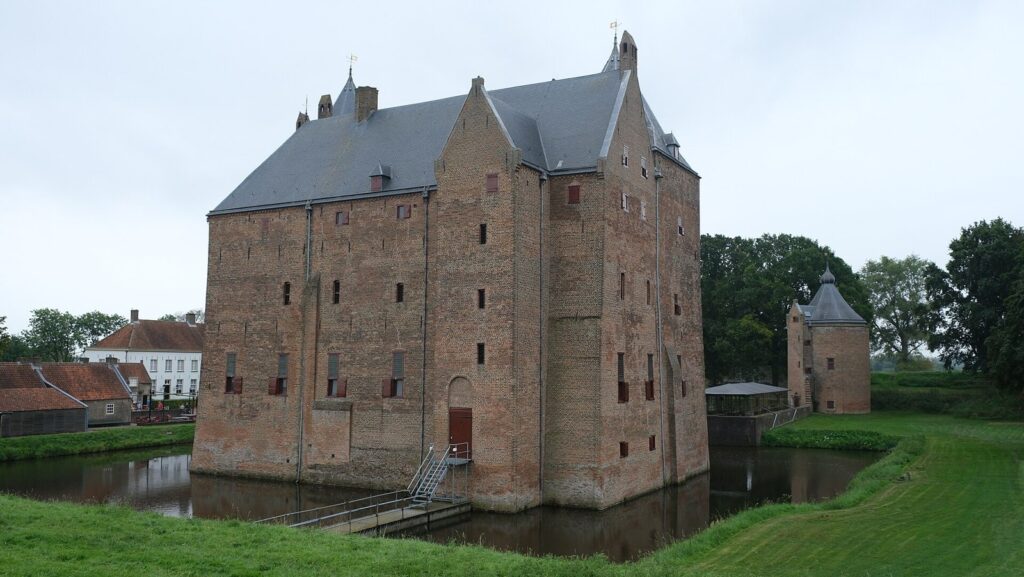Slot Loevestein in its moat, near Zaltbommel